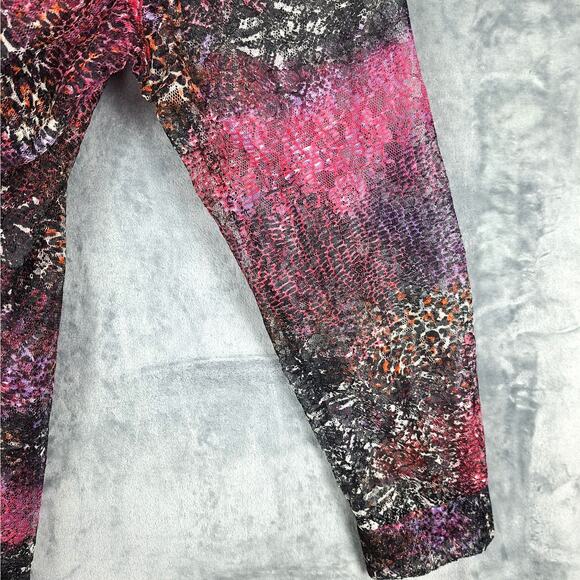 Womens Top 3X Cheetah Lace Whimsygoth Sheer Fairy Grunge Patchwork Button‎ Down - Picture 3 of 8